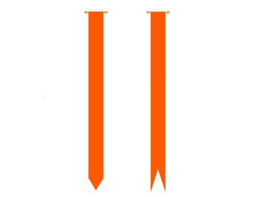 oranje wimpel effen kleur
