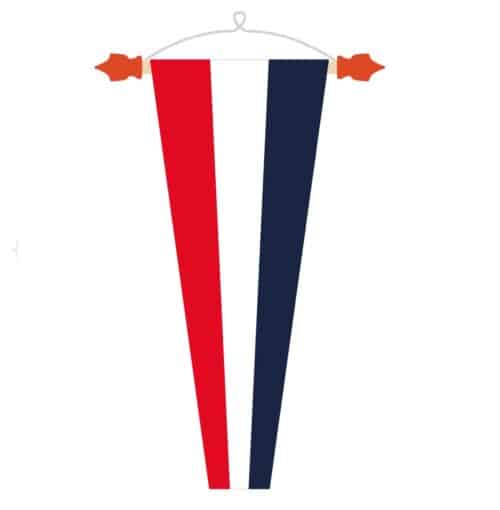 Welkomswimpel Hollandse wimpel Taps model Wimpel marine Nederlandse wimpel marine Vaan Donker blauwe baan Smalle wimpel
